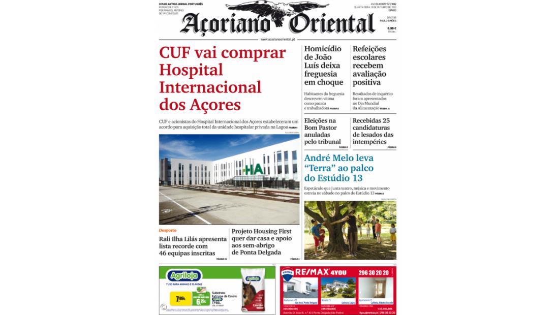 CUF vai comprar Hospital Internacional dos Açores