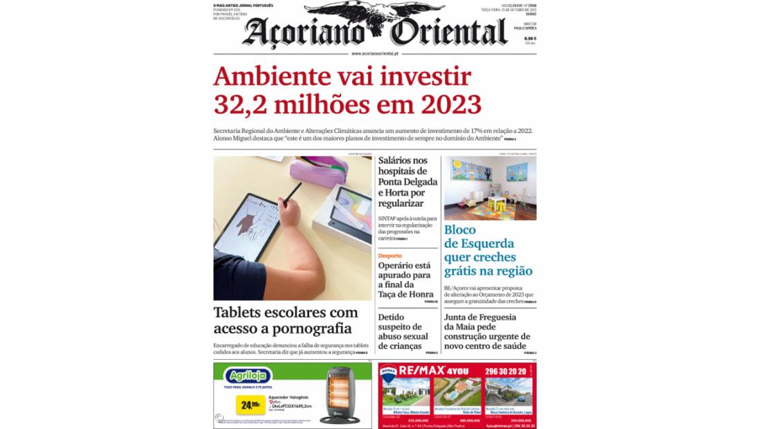 Ambiente vai investir  32,2 milhões em 2023