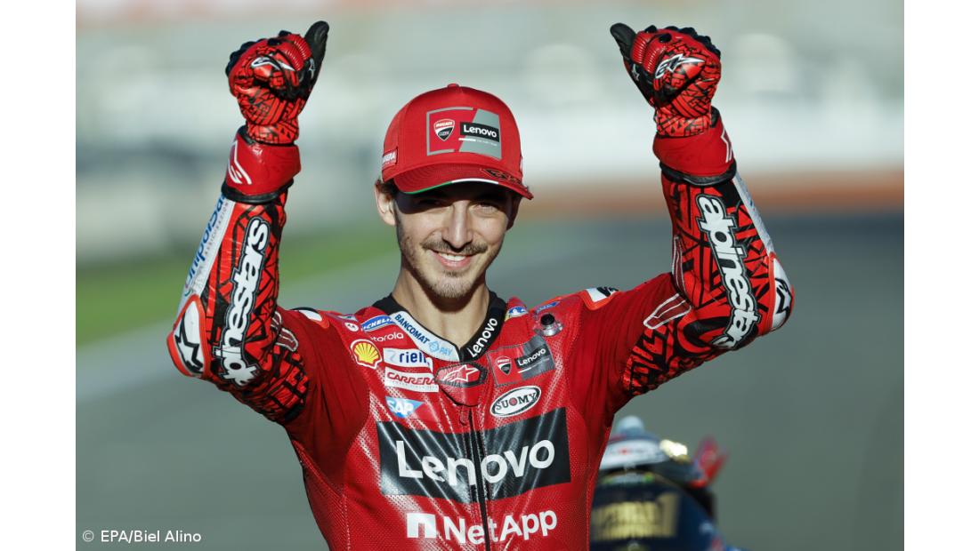 Francesco Bagnaia sagra-se campeão mundial de MotoGP pela primeira vez
