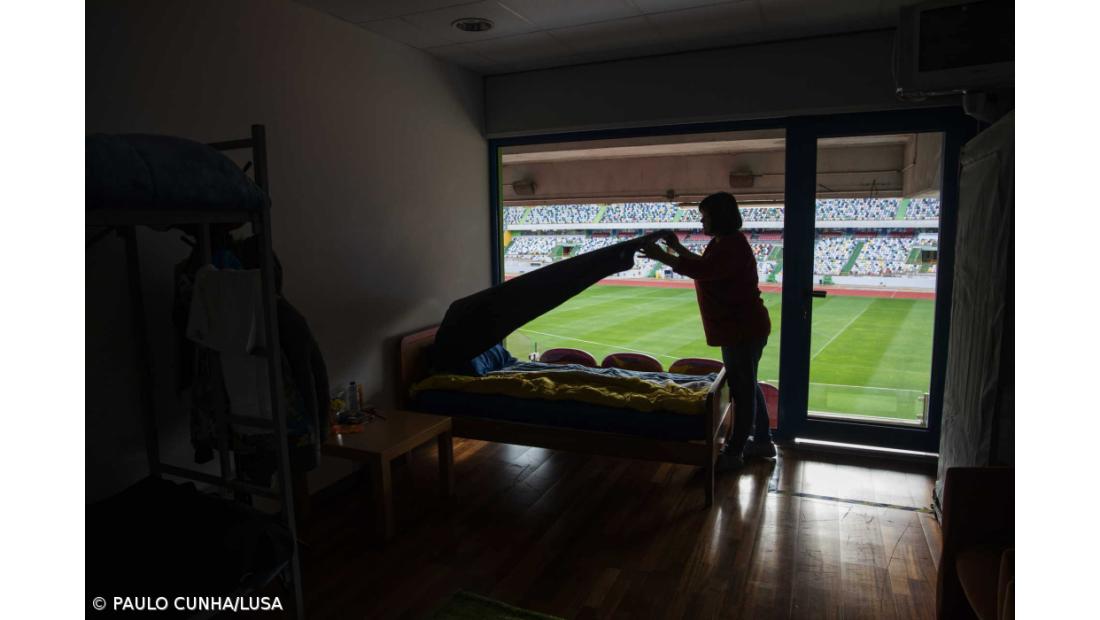 Um estádio onde o único resultado desejado era a paz
