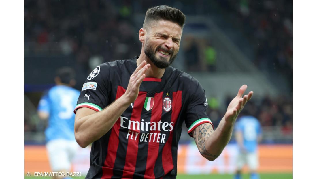 Olivier Giroud renova com o AC Milan por mais uma temporada até 2024