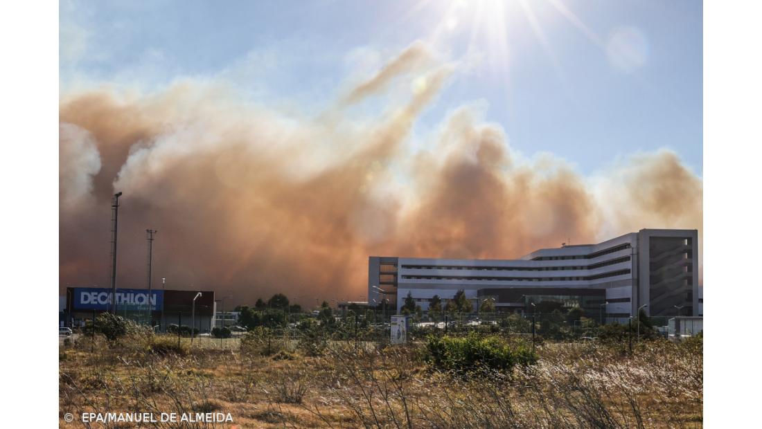Dezoito concelhos do país em risco máximo de incêndio