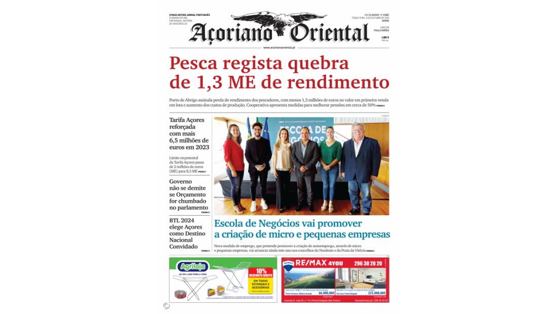 Pesca regista quebra de 1,3 ME de rendimento