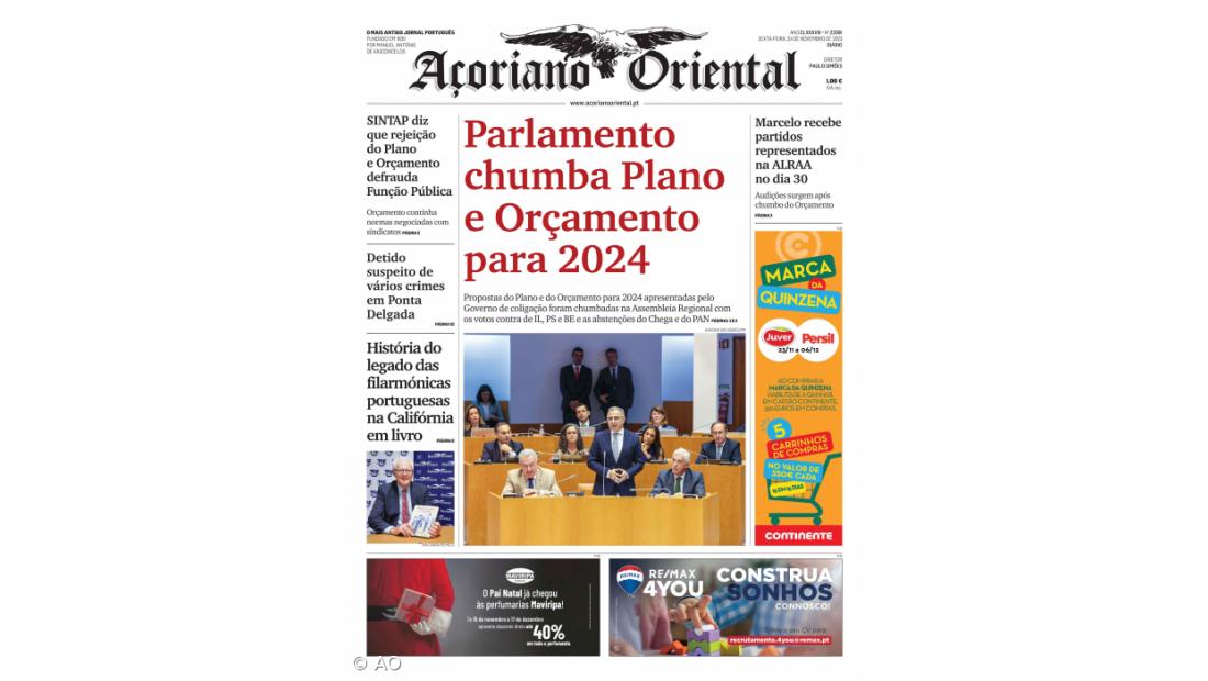 Parlamento chumba Plano e Orçamento para 2024