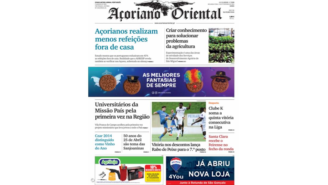 Açorianos realizam menos refeições fora de casa