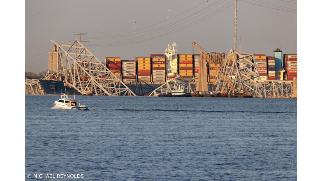 Cabo elétrico solto encontrado em navio que causou queda de ponte em Baltimore