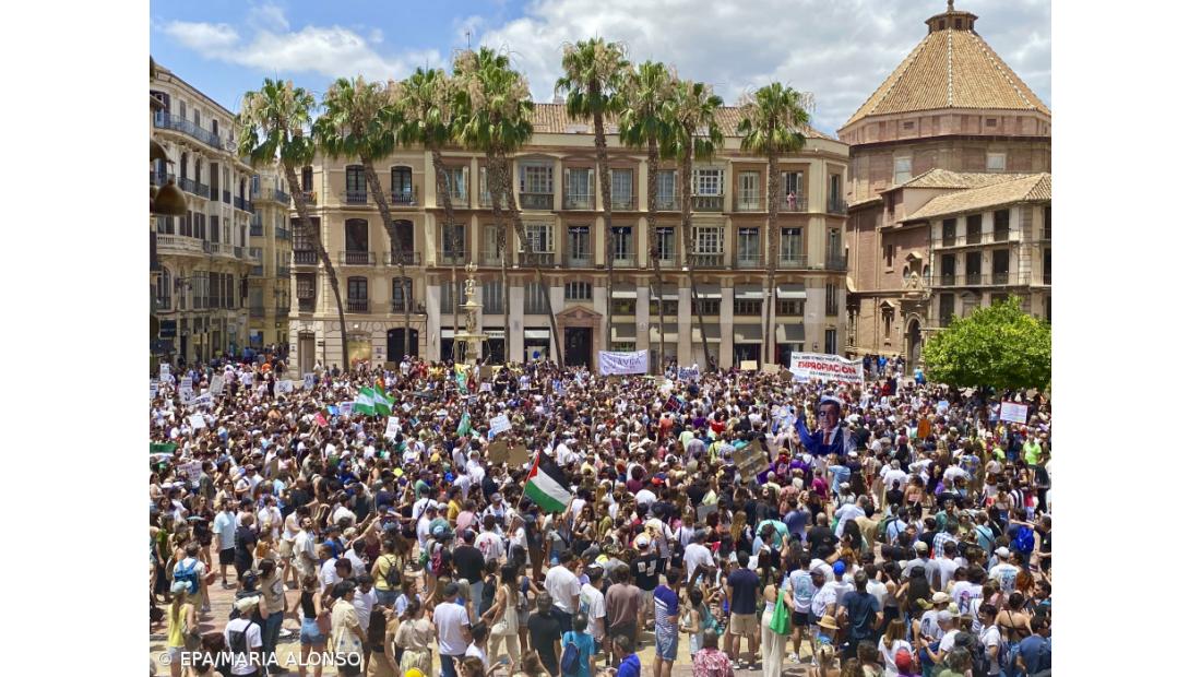 Milhares de pessoas exigem em Málaga habitação digna