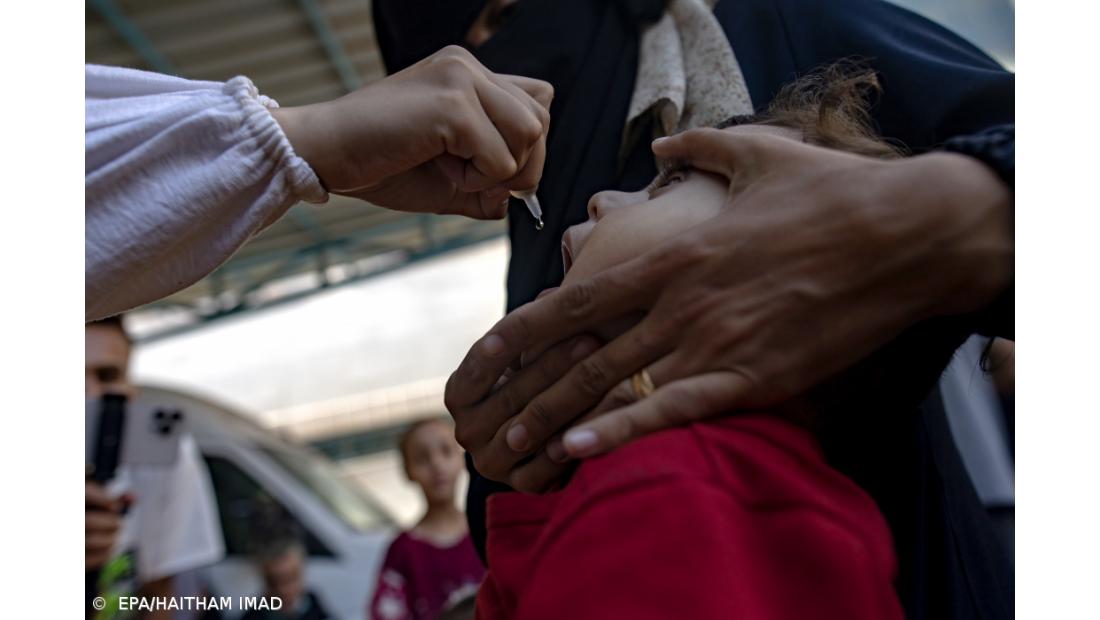 145.000 crianças de Gaza com 2.ª dose da vacina contra a poliomielite
