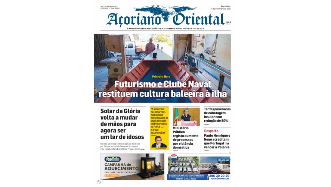 Futurismo e Clube Naval  restituem cultura baleeira à ilha