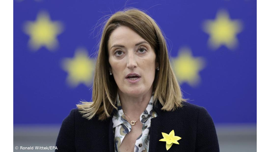 Metsola adverte Congresso dos EUA que UE tem investido cada vez mais em defesa