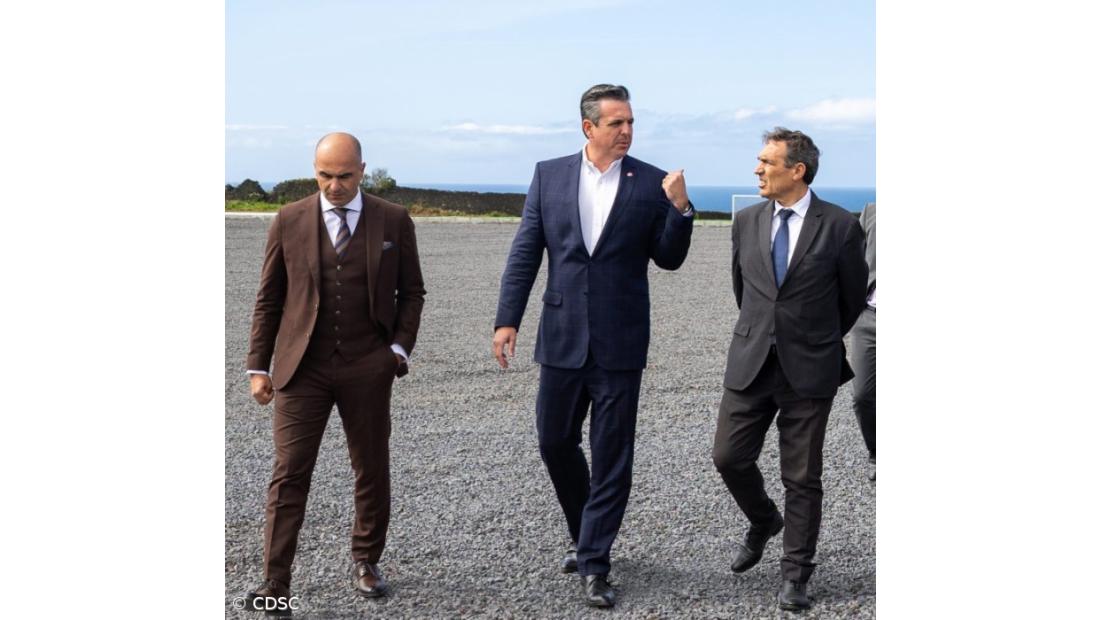 Selecionador nacional e presidente da Liga visitaram centro de treinos do Santa Clara