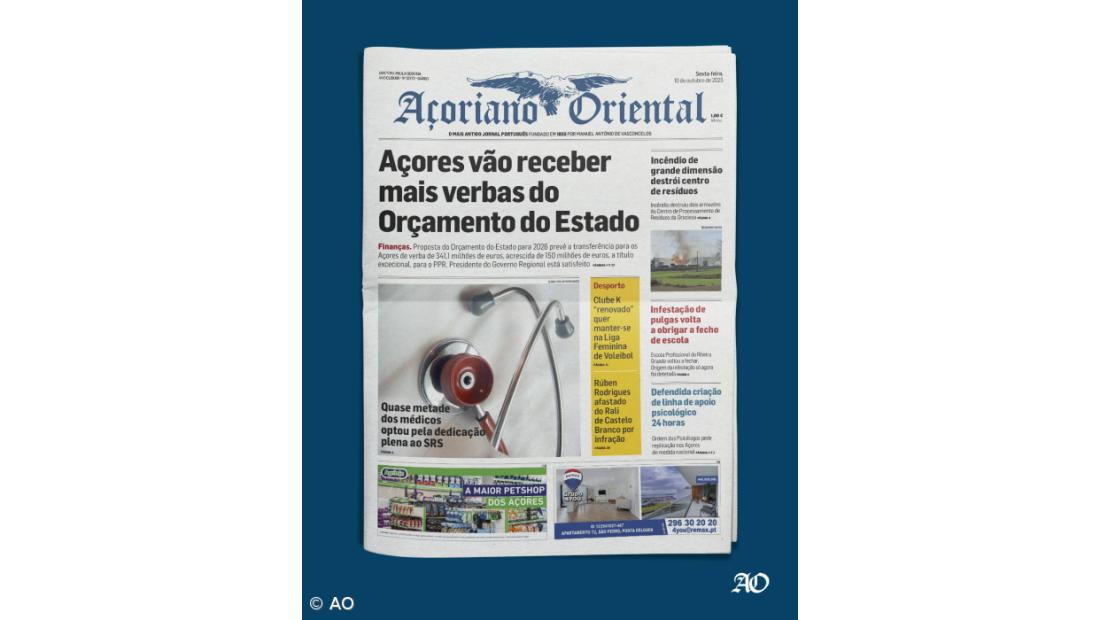 Açores vão receber mais verbas do Orçamento do Estado