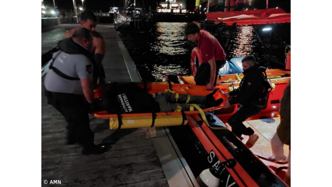 Homem resgatado nas Portas do Mar
