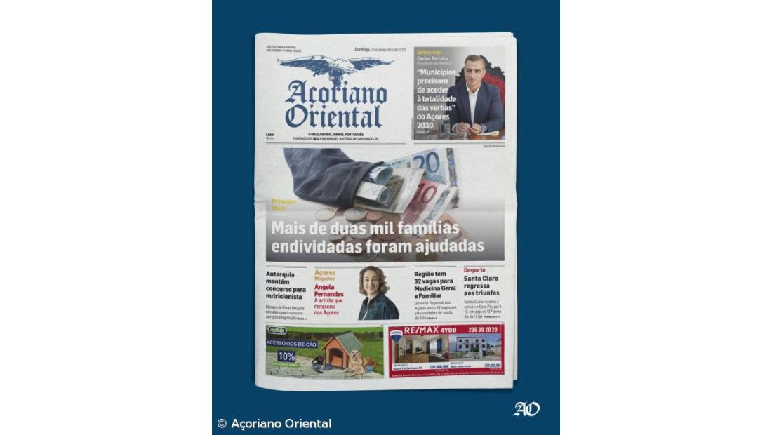 "Mais de duas mil famílias endividadas foram ajudadas" é a manchete de hoje