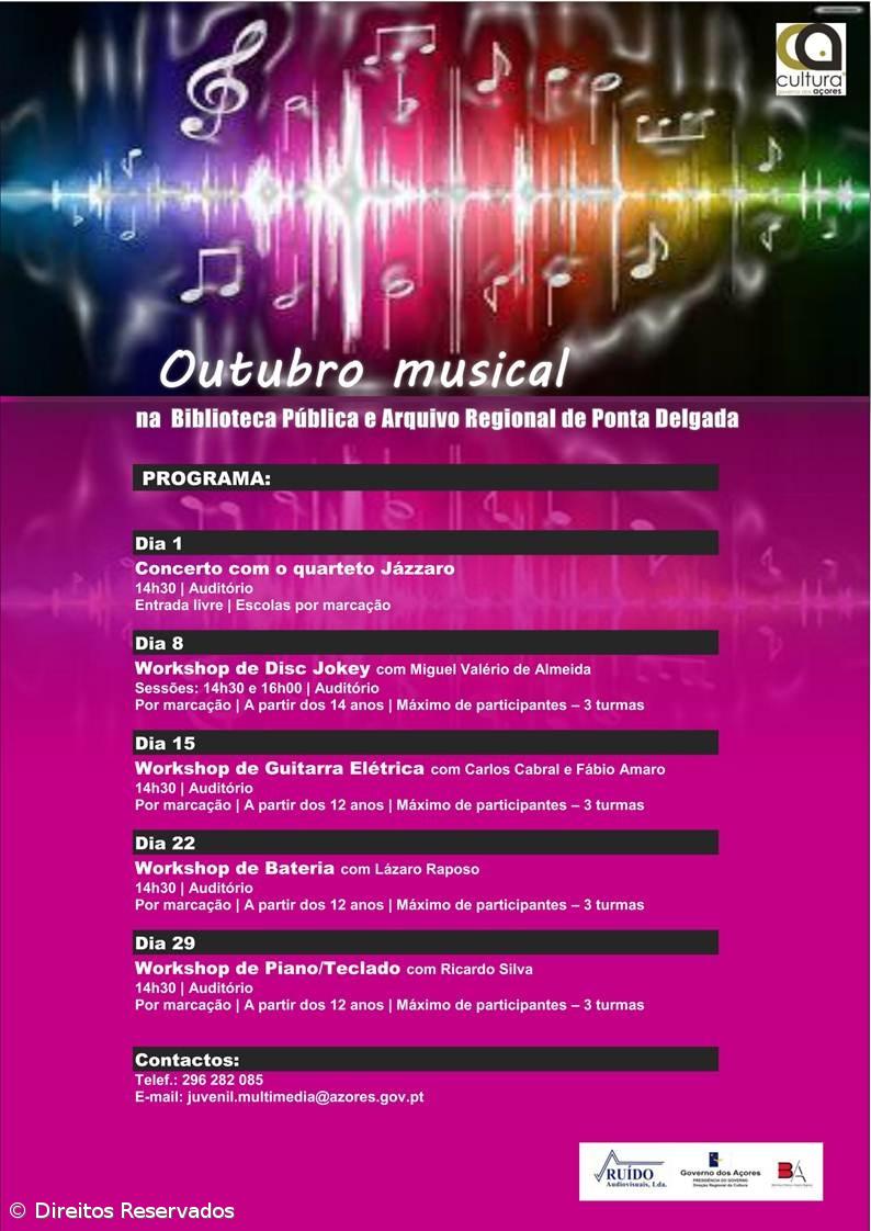 Workshop de bateria hoje na Biblioteca Pública    – Imagem 1