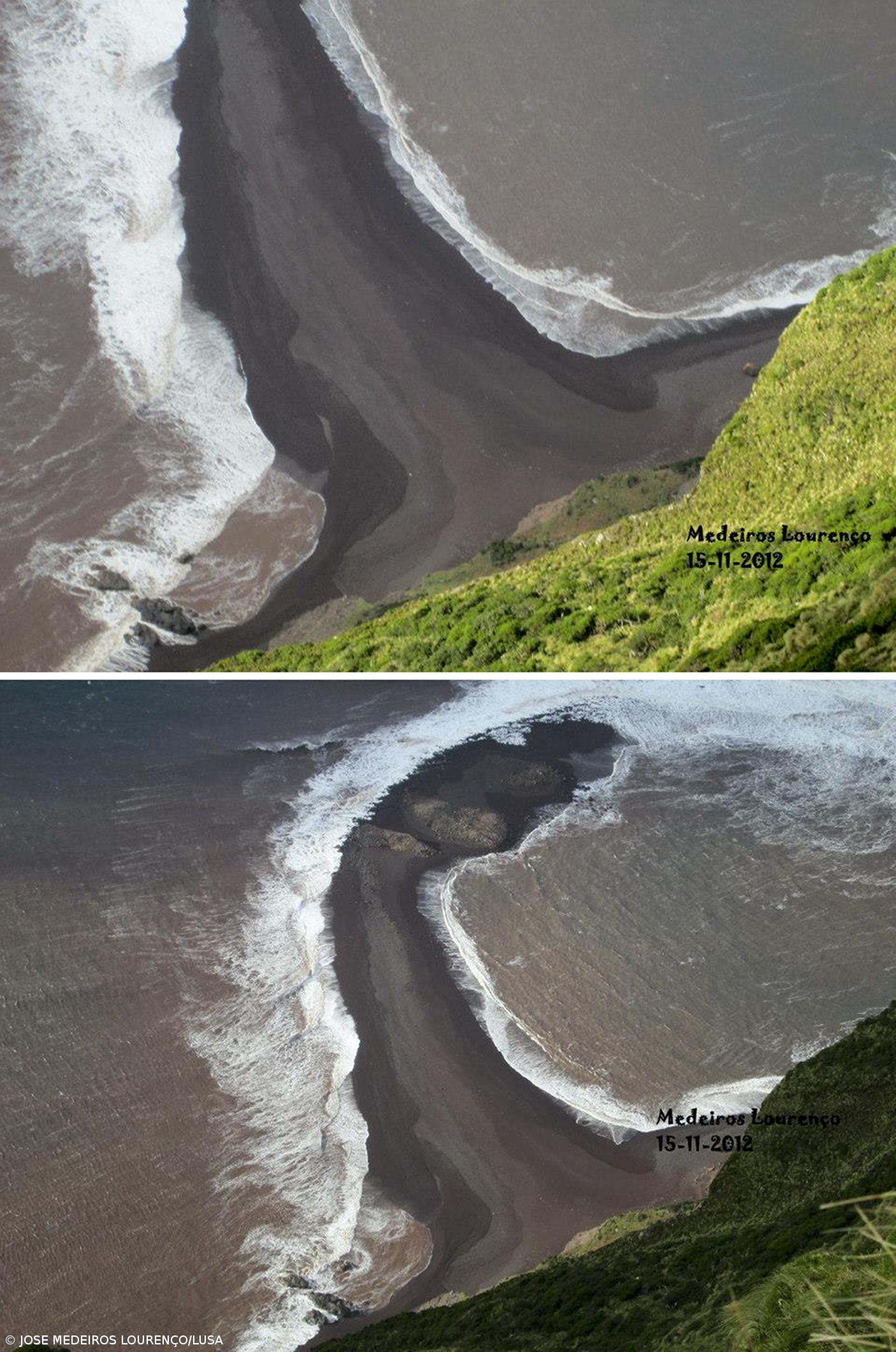 Pequenos ilhéus formados junto ao Corvo devido a derrocada desapareceram – Imagem 1