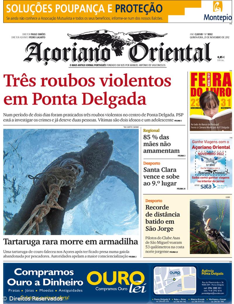 Três roubos violentos em Ponta Delgada – Imagem 1