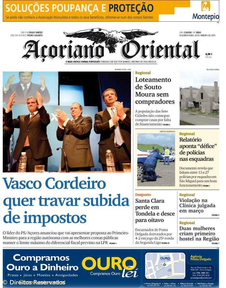 Vasco Cordeiro quer travar subida de impostos – Imagem 1