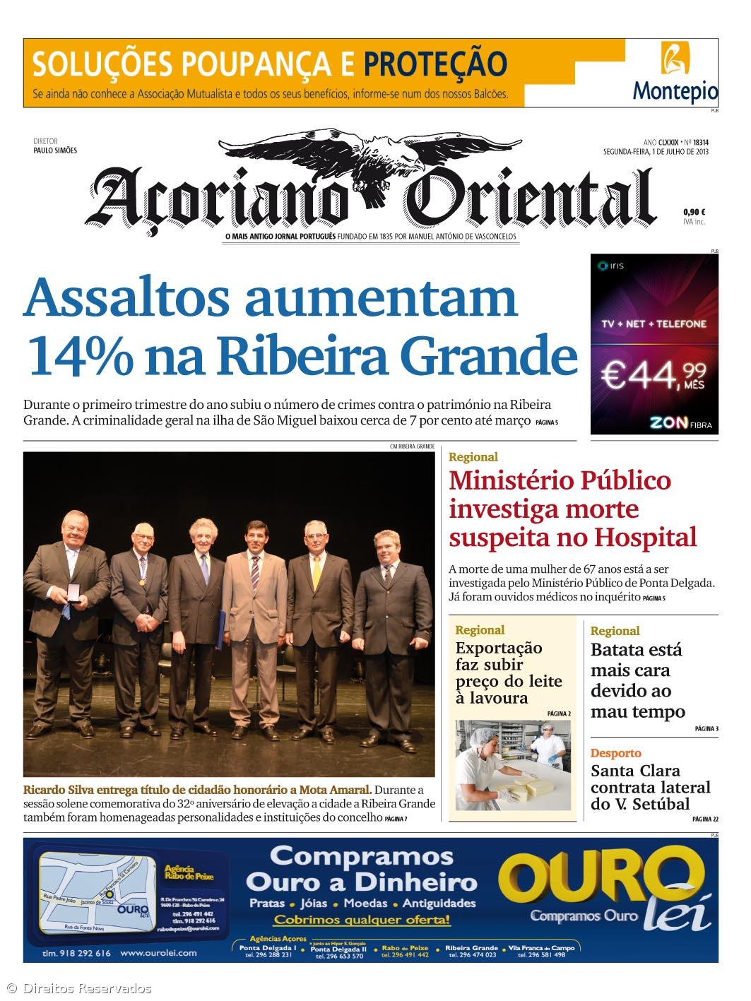 Assaltos aumentam 14% na Ribeira Grande – Imagem 1