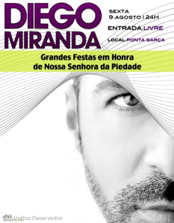 Diego Miranda a 9 de Agosto na Ponta Garça – Imagem 1