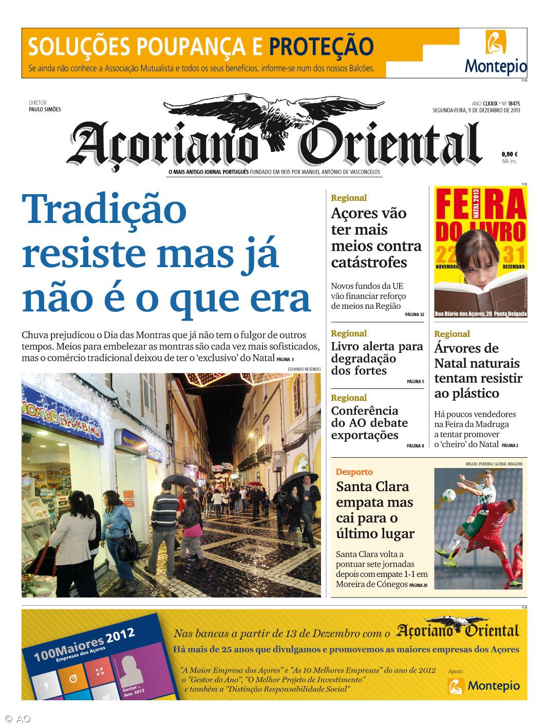 "Tradição resiste mas já não é o que era" é a manchete do Açoriano Oriental sobre o Dia das Montras – Imagem 1