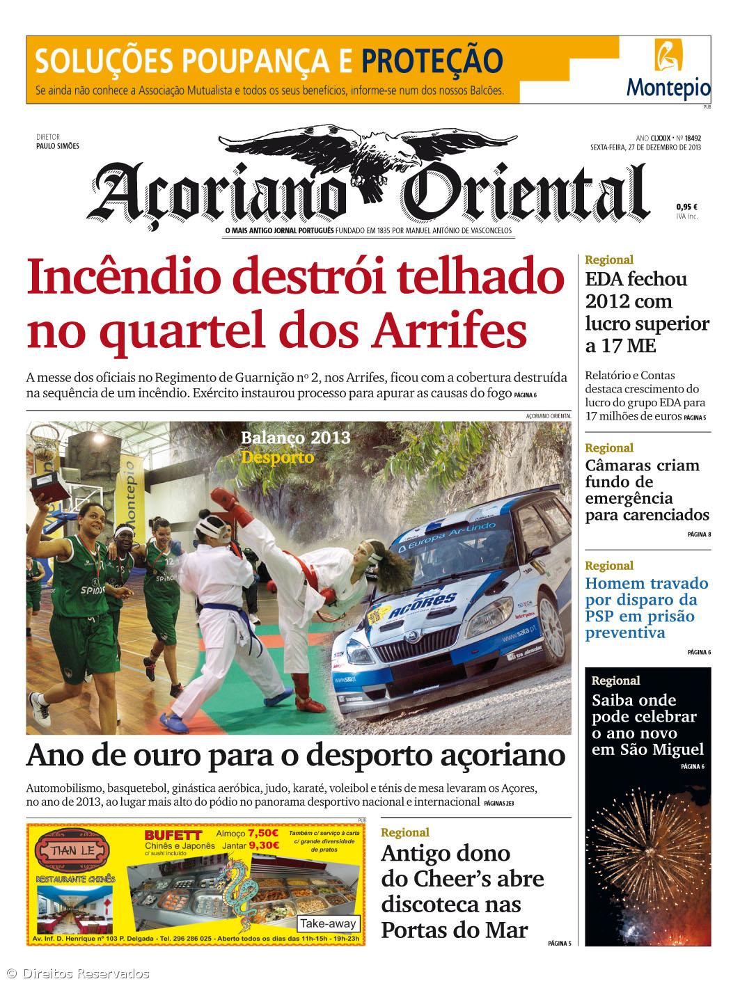 Incêndio destrói telhado no quartel dos Arrifes – Imagem 1