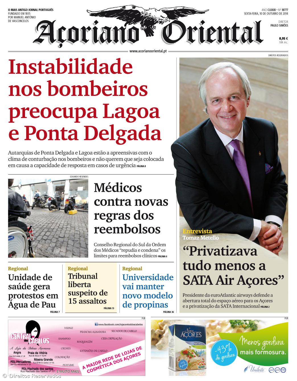 Instabilidade  nos bombeiros preocupa Lagoa e Ponta Delgada – Imagem 1