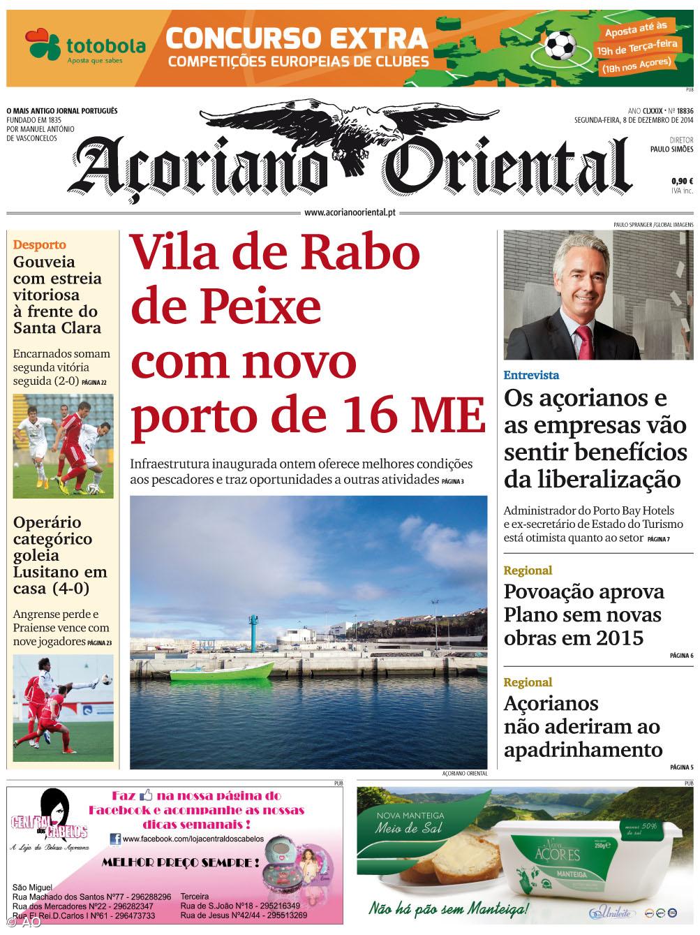 Vila de Rabo de Peixe com novo porto de 16 ME – Imagem 1