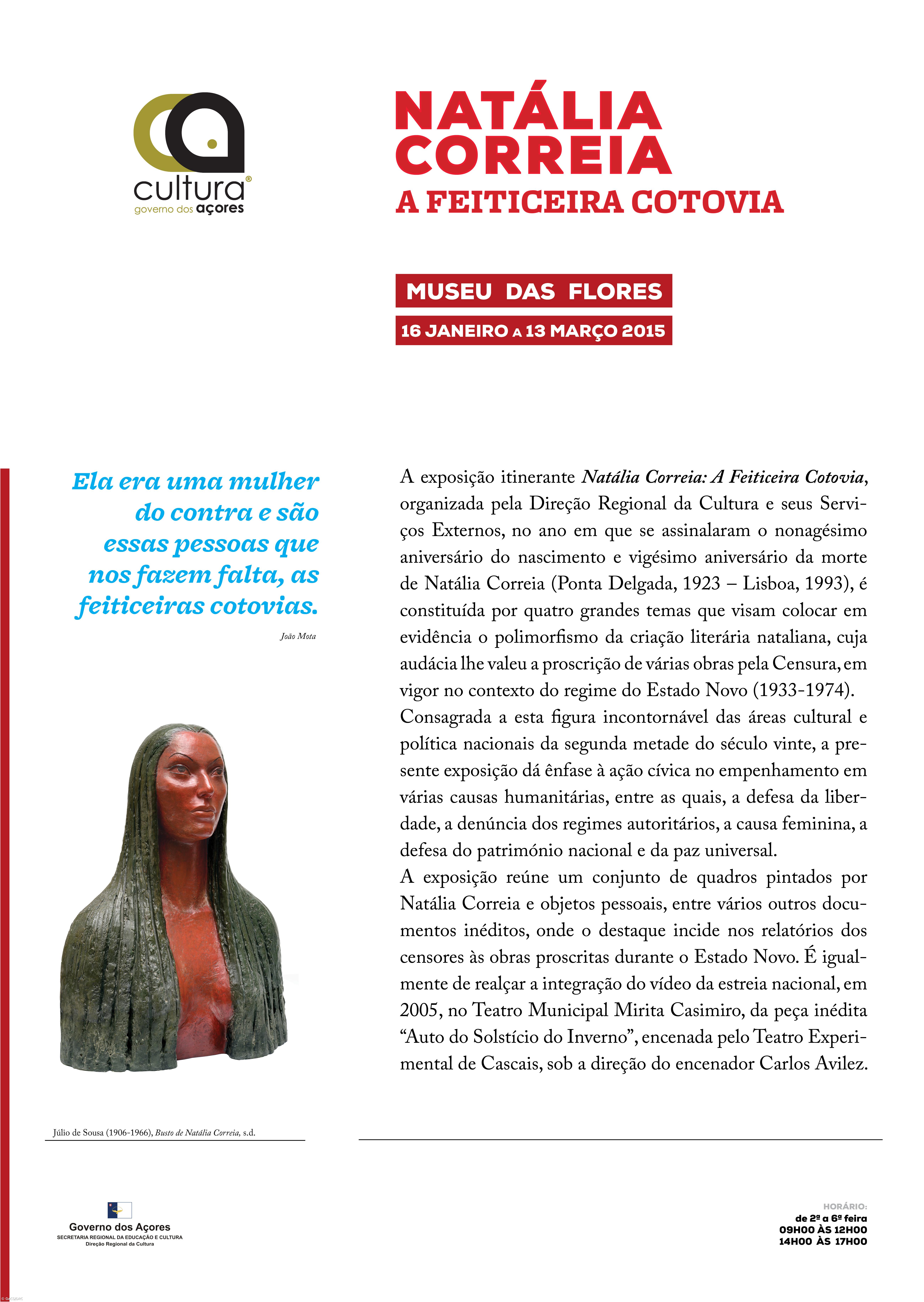 Museu das Flores recebe exposição "Natália Correia - A Feiticeira Cotovia" – Imagem 1