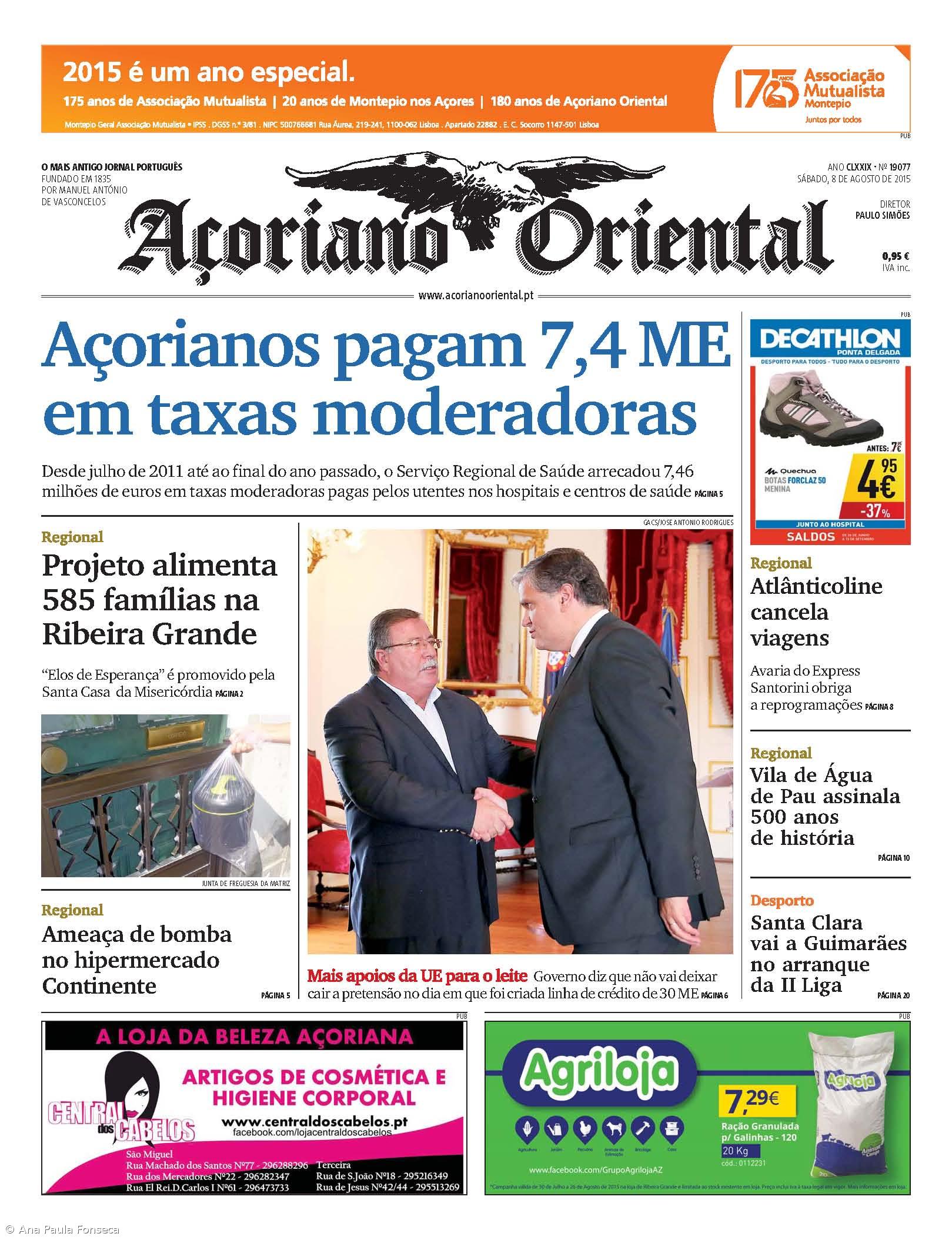 Açorianos pagam 7,4 ME em taxas moderadoras – Imagem 1