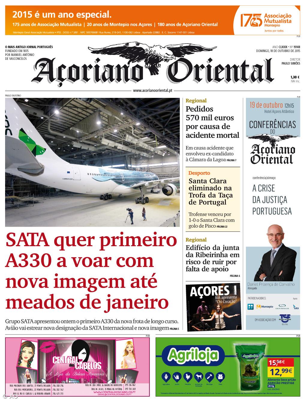 SATA quer primeiro A330 a voar com nova imagem até meados de janeiro – Imagem 1