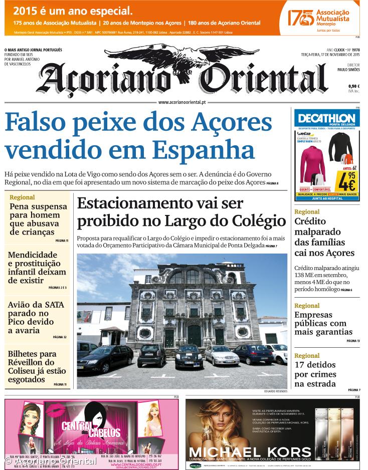 "Falso peixe dos Açores vendido em Espanha" é a manchete do Açoriano Oriental – Imagem 1