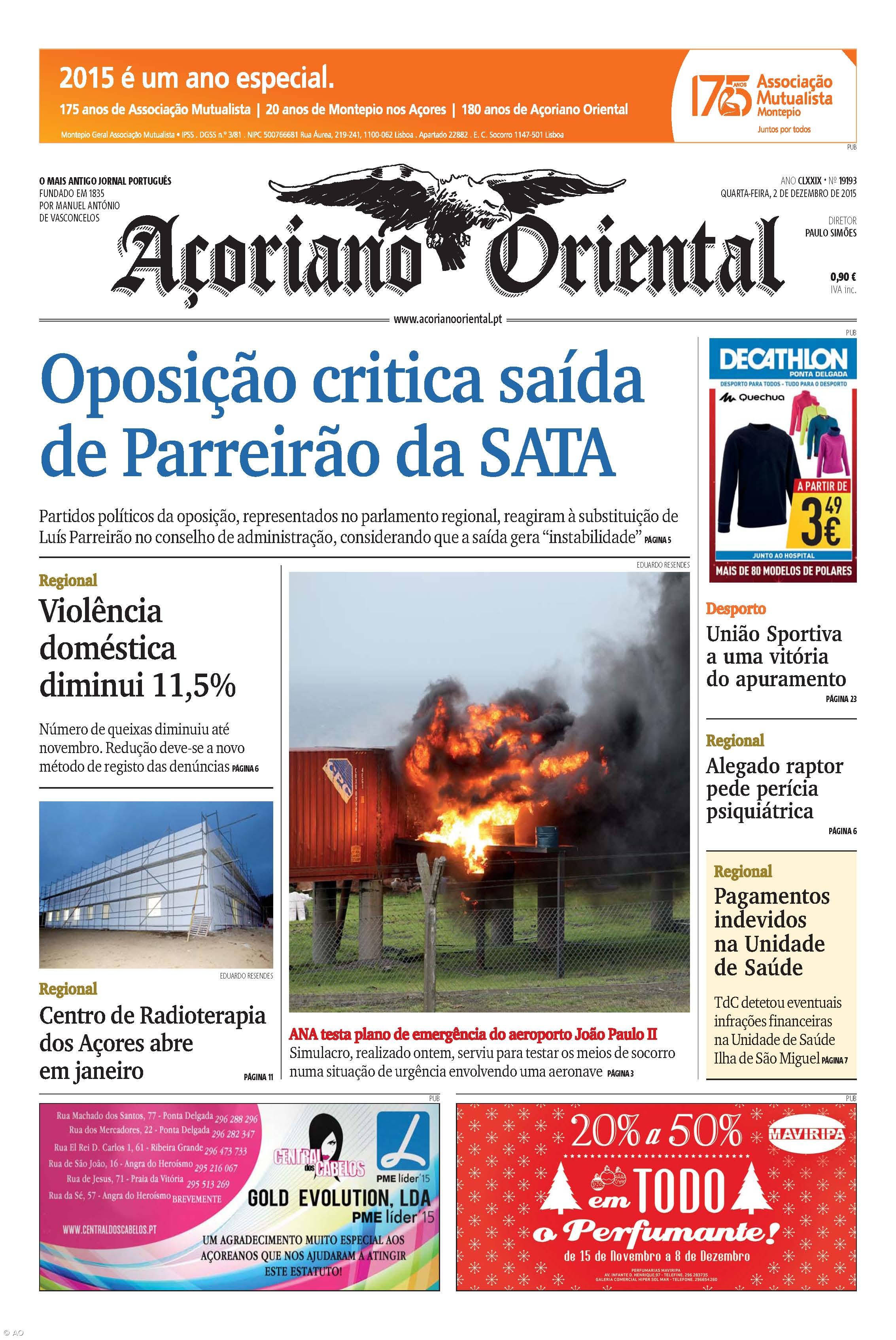 Oposição critica saída de Parreirão da SATA – Imagem 1