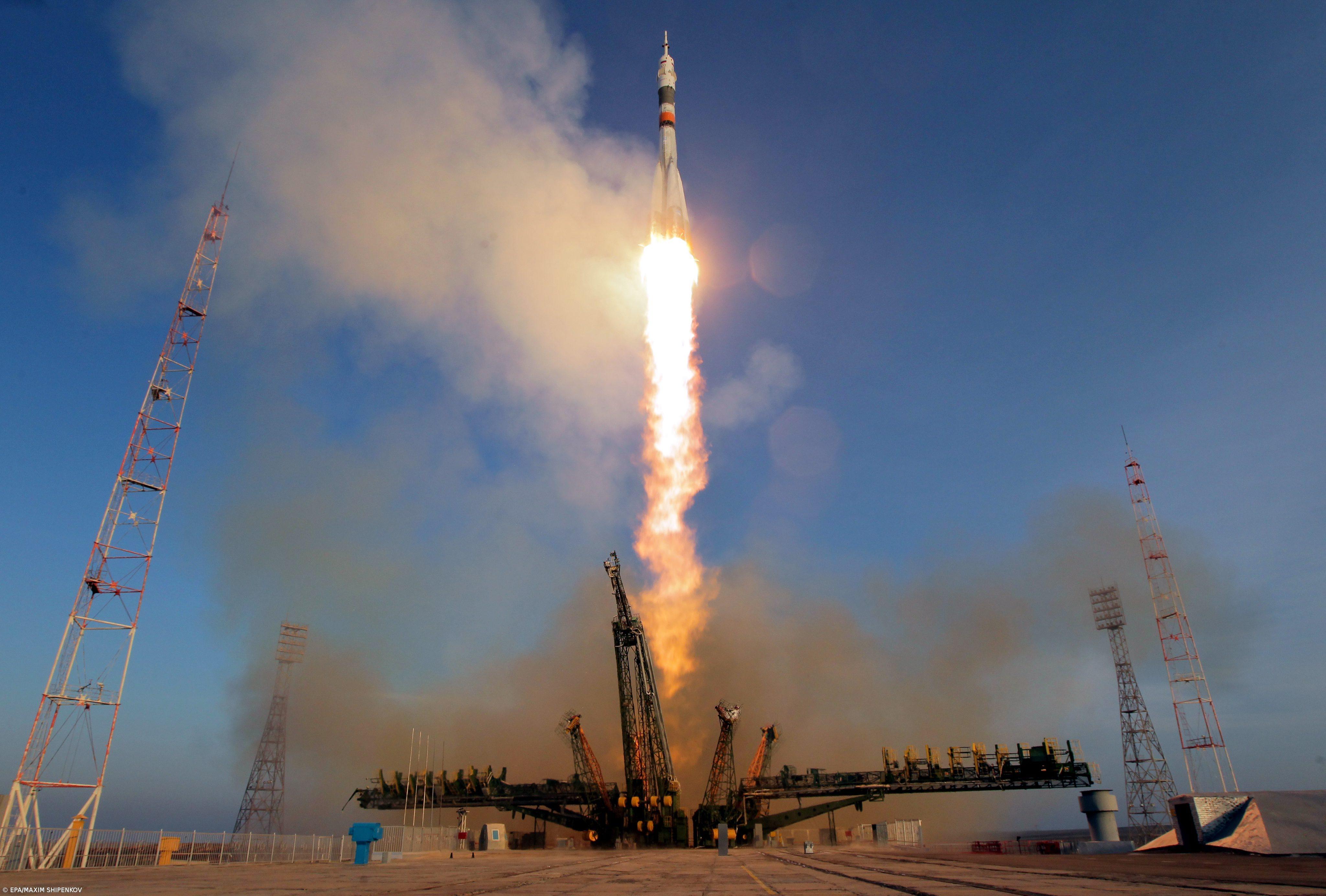 Nave espacial russa Soyuz TMA-19M parte rumo à Estação Internacional – Imagem 1