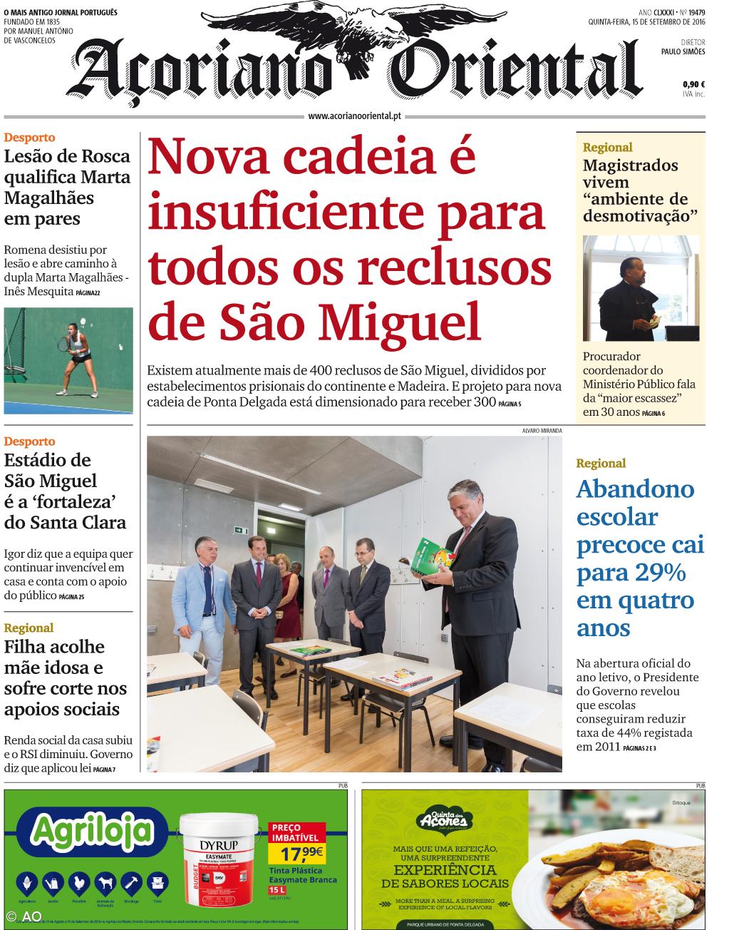 Nova cadeia é insuficiente para todos os reclusos de São Miguel – Imagem 1