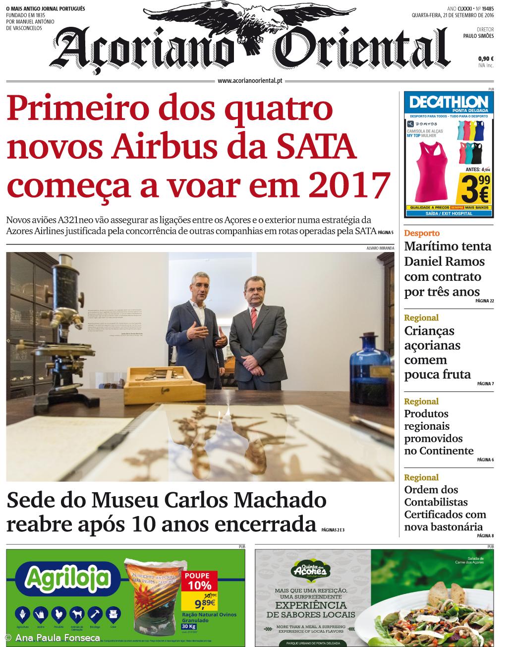 Primeiro dos quatro novos Airbus da SATA começa a voar em 2017 – Imagem 1