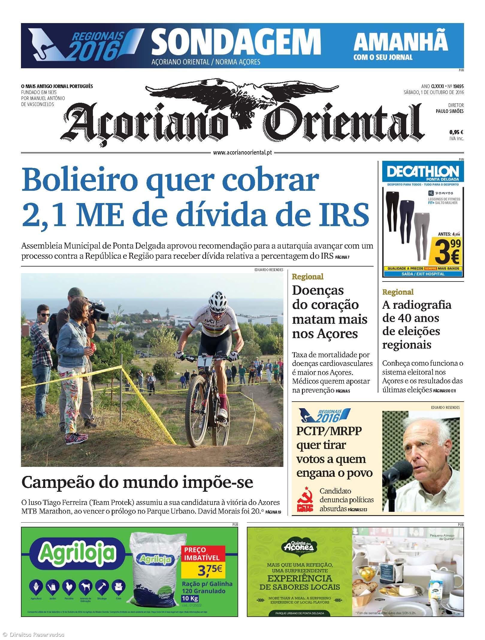 Bolieiro quer cobrar 2,1 ME de dívida de IRS  – Imagem 1