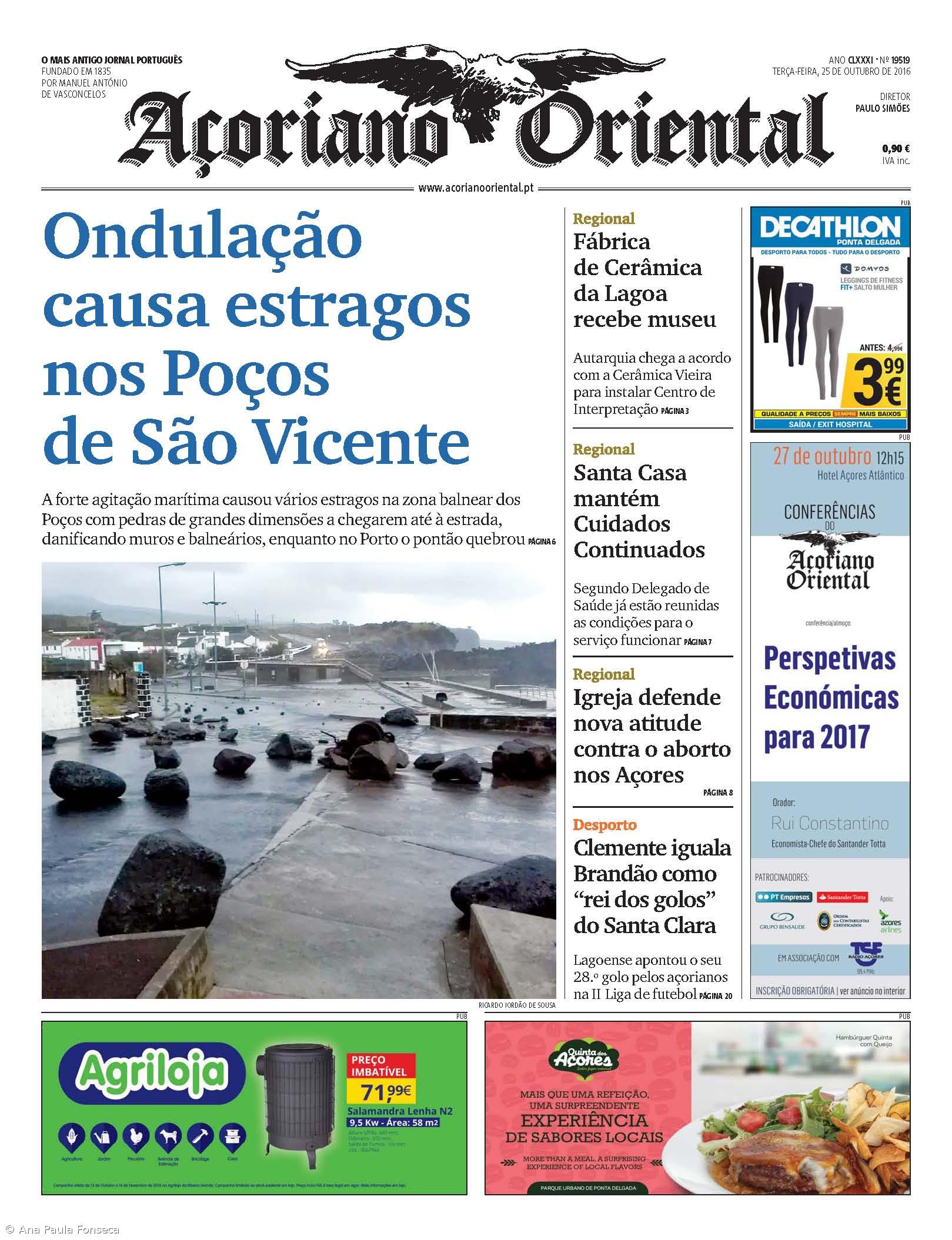 Ondulação causa estragos nos Poços de São Vicente – Imagem 1