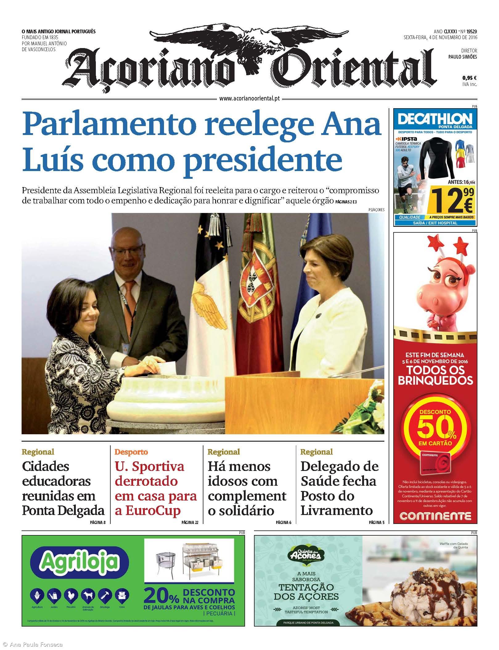 Parlamento reelege Ana Luís como presidente – Imagem 1