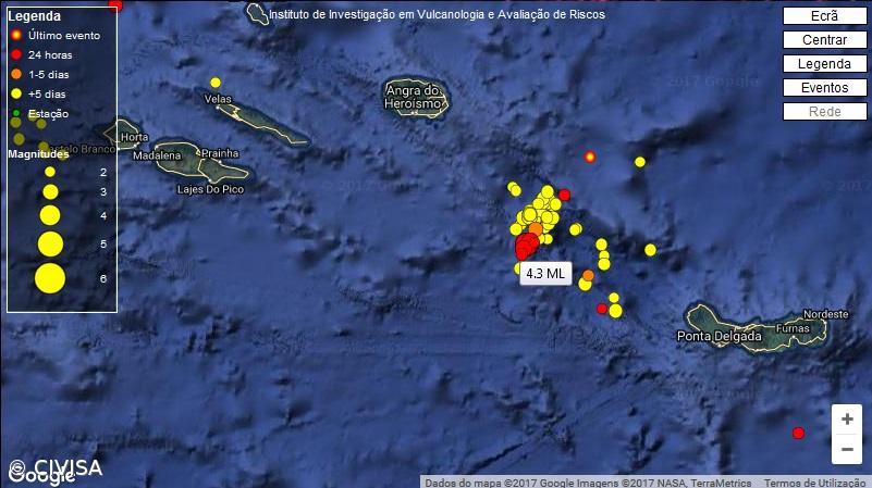 Sismo com magnitude 4,3 sentido nos Mosteiros – Imagem 1