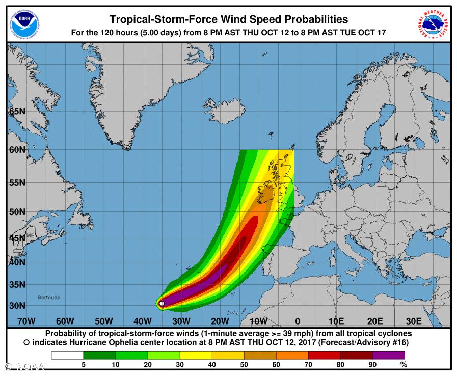 Autoridade Marítima recomenda cuidados devido à aproximação do furacão Ophelia – Imagem 1
