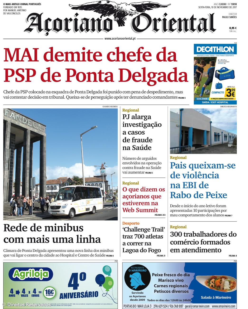 MAI demite chefe da PSP de Ponta Delgada – Imagem 1