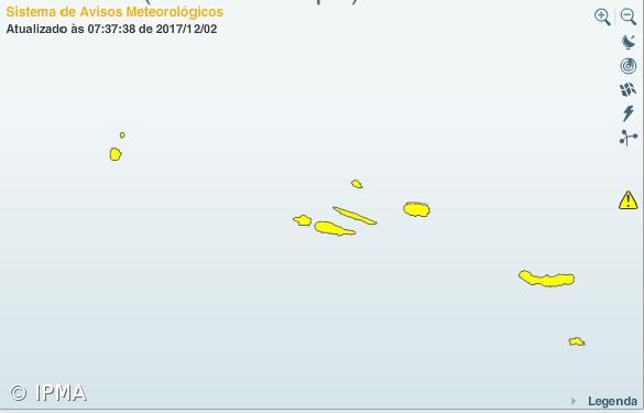 Ilhas dos Açores em alerta amarelo este sábado – Imagem 1