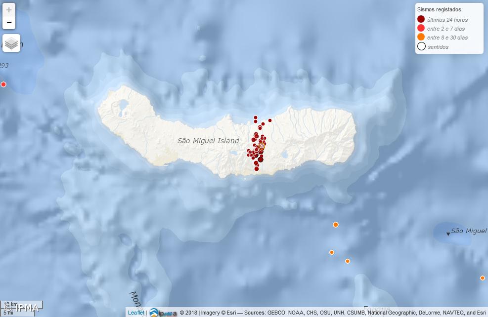 Frequência sísmica está a diminuir em São Miguel – Imagem 1