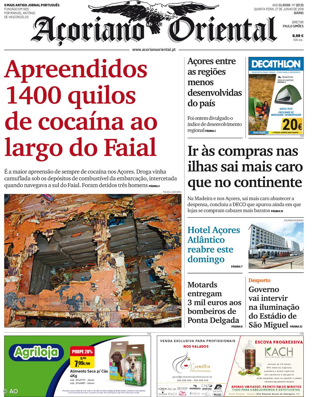 Apreendidos 1400 quilos de cocaína ao largo do Faial – Imagem 1