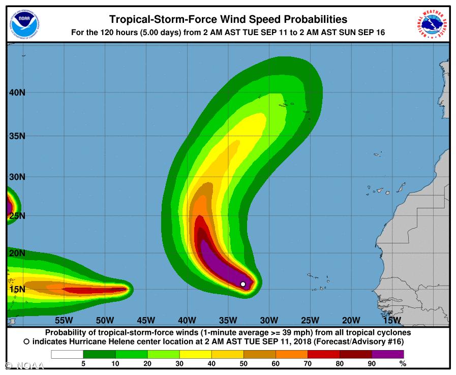 Furacão Helene pode chegar aos Açores no sábado embora com intensidade reduzida  – Imagem 1