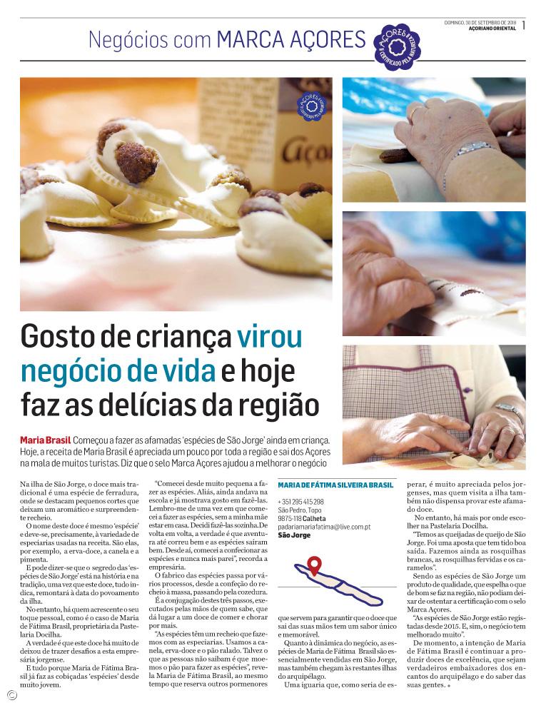 Suplemento Negócios com Marca Açores - Setembro – Imagem 1