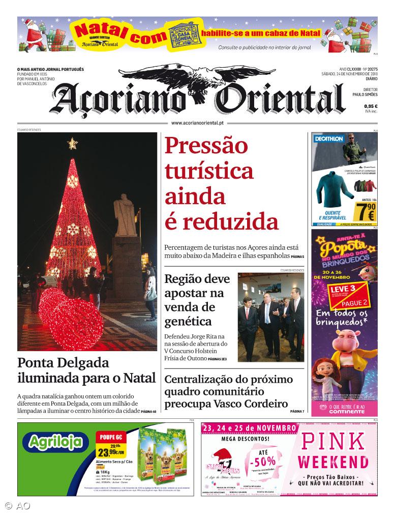 "Pressão turística ainda é reduzida" é a manchete do Açoriano Oriental – Imagem 1
