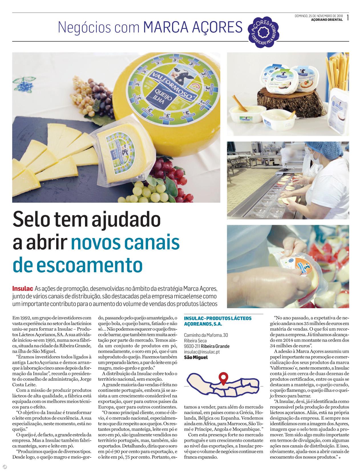 Suplemento Negócios com Marca Açores - Novembro – Imagem 1