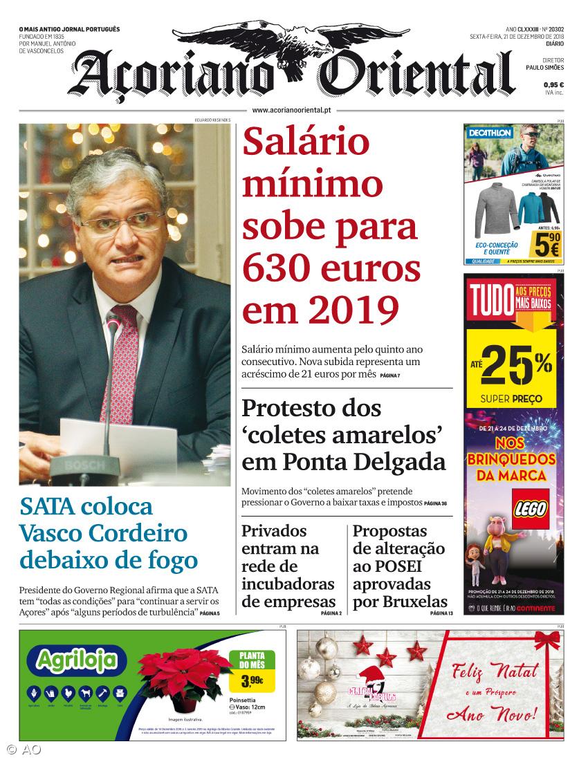 Salário mínimo sobe para 630 euros em 2019 – Imagem 1